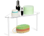 2Pcs Simple Storage Shelf Widely Use Acrylic 3 Layer Cosmetics Shampoo Figurines Rack for Bathroom - Multi