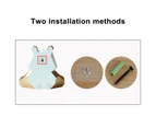 1 Set Toilet Tissue Holder Wall Mounted Self Adhesive Resin Hanging Panda Pattern Roll Paper Dispenser Rack for Home - Multi