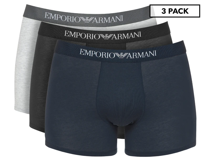 Emporio Armani Men's Boxer Briefs 3-Pack - Grey/Black/Navy