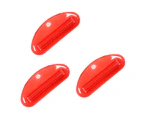3Pcs Toothpaste Squeezers Ergonomics Colorful Multi-use Plastic Manual Tool Squeezing Universal Face Cleanser Rolling Squeezing Dispensers - Red