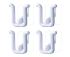 4Pcs Slippers Rack Wall-Mounted Self-Adhesive No Punching Bathroom Simple Slipper Hook Household Stuff - White