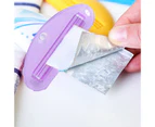 3Pcs Toothpaste Squeezers Ergonomics Colorful Multi-use Plastic Manual Tool Squeezing Universal Face Cleanser Rolling Squeezing Dispensers - Purple