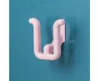 4Pcs Slippers Rack Wall-Mounted Self-Adhesive No Punching Bathroom Simple Slipper Hook Household Stuff - Pink