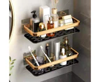 Bathroom Shelf Punch-free Strong Load Bearing Suction Cup Waterproof Hollow Out Rectangle/Triangle Storage Rack Home Supply - Multi