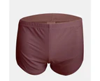 Men Boxers Mid Waist Casual Solid Color Lightweight Men Underpants for Sleeping
