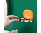 Hair Dyer Holder Punch-free Heavy Duty ABS Wall-mounted Hair Dryer Rack Hair Tool for Daily Use - Orange