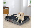 Dog Calming Bed Warm Soft Plush Comfy Sleeping Memory Foam Mattress Dark Grey XL