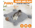 PaWz Pet Bed Cat Calming Beds Dog Squeaky Toys Cushion Puppy Kennel Mat Grey M