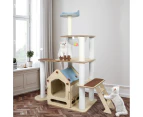 PaWz Cat Tree Scratching Post Scratcher Cats Tower Wood Furniture House 138cm