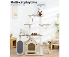 PaWz Cat Tree Scratching Post Scratcher Cats Tower Wood Condo Toys House 168cm