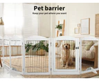 Pawz 6 Panels Pet Dog Playpen Puppy Exercise Cage Enclosure Fence Indoor White