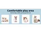 Pawz 6 Panels Pet Dog Playpen Puppy Exercise Cage Enclosure Fence Indoor White