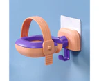 Hair Dyer Holder Punch-free Adjustable Plastic Bathroom Hair Dryer Bracket Household Supplies - Purple