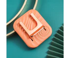 Hair Dyer Holder Self Adhesive Wall Mount Space Saving Ergonomic Design Foldable Storage Plastic Punch Free Blow Dryer Rack for Bathroom - Orange