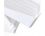 Soap Holder Wall Mounted No Punching Self Adhesive Retractable Drain Adjustable Non-marking Soap Box - White