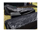 2pcs Outdoor Sunlounger Cover Waterproof Garden Patio Chaise Sunbed Furniture Chair Cover - Black