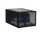 5x Extra Large Plastic Shoe Box Stackable Clear Storage Container Heavy Duty Blk