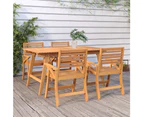 Garden Table 150x90x75 cm Solid Wood Acacia