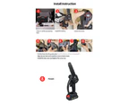 50mm Electric Cordless Chainsaw Safety Handheld Black Garden Power Tools wood cutter with 2 Li-ion Battery 2000mAh