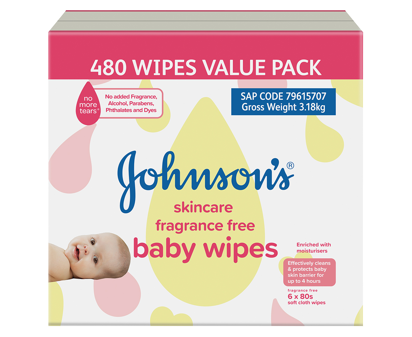 Johnson's sensitive hot sale wipes