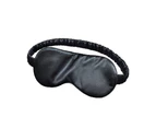 Biwiti Pure Mulberry Silk Eye Mask Soft Padded Sleeping Eye Mask Light Blocking Blindfold -Black