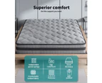Dreamz Spring Mattress Bed Pocket Egg Crate Foam Medium Firm King Single 22CM - Grey