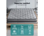 Dreamz Spring Mattress Bed Pocket Egg Crate Foam Medium Firm King Size 22CM - Grey