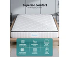 Dreamz Spring Mattress Bed Pocket Tight Top Foam Medium Firm Single Size 20CM - White