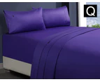 Amor 1000tc 100% Premium Egyptian Cotton Sheet Sets Fitted Flat Sheet Pillowcases All Size Violet