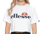 Ellesse Women's Alberta Crop Tee / T-Shirt / Tshirt - White
