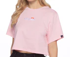 Ellesse Women's Fireball Crop Tee / T-Shirt / Tshirt - Light Pink