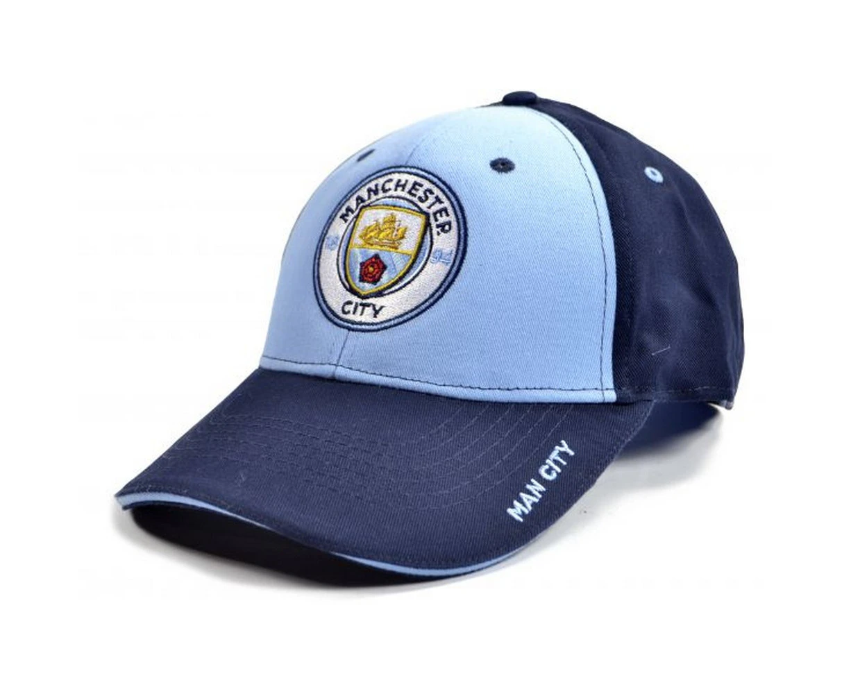 Manchester City FC Contrast Panel Baseball Cap (Light Blue/Navy) - BS3590