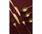 Sherwood Nouveau 42 Piece Cutlery Set Matte Gold