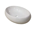 Bathroom sink Vanity ceramic Basin hand wash bowl White Oval Above Counter Bench Top