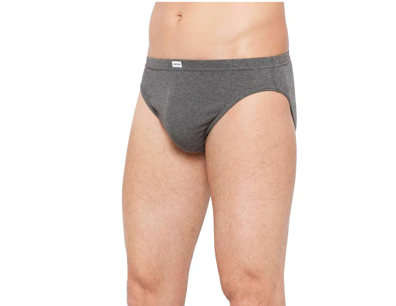 Holeproof Cotton Rib Dark Grey Mens Briefs Jocks Undies Underwear