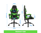 Advwin Gaming Chair 135° Recliner Chair Ergonomic Office Chair Green Free Sunset Light