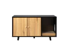 Alopet Wooden Cat Litter Box Enclosure Cabinet Sideboard W/ Scratcher