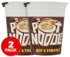 2 x Pot Noodles Beef & Tomato 90g