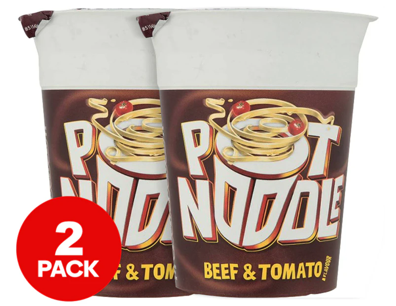 2 x Pot Noodles Beef & Tomato 90g