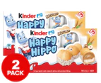 2 x Kinder Happy Hippo Biscuits Hazelnut 5pk