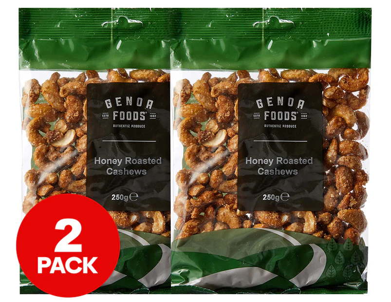 2 x Genoa Honey Roasted Cashews 250g