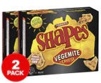 2 x Arnott's Shapes Originals Cracker Biscuits Vegemite & Cheese 165g