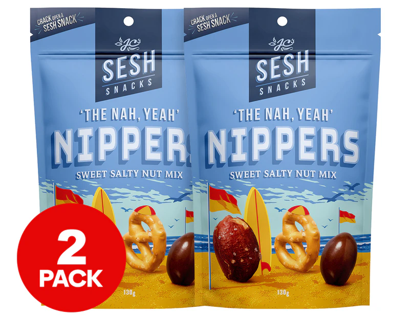 2 x Sesh Snacks Nippers Sweet Salty Nut Mix 130g