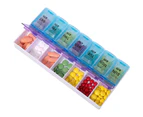 14 Slot 7Day Pill Box Dispenser Medicine AM/PM Medication Organiser Week Case