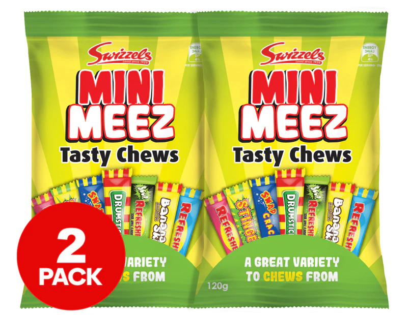 2 x Swizzels Mini Meez Tasty Chews 120g