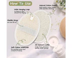 2 Pcs Loofah Sponge Pads Natural Luffa And Terry Cloth Sponge Scrubber