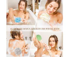 Loofah Back Scrubber For Shower | Bamboo Charcoal Fiber Infused | Bath Sponge |
