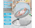 Electric Baby Rocking Chair Baby Swing Cradle Bed Bouncer Seat with Music Blue
