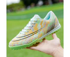 Men Professional Field Soccer Cleats Long Spike Football Boots Low Top Soccer Shoes - Green1