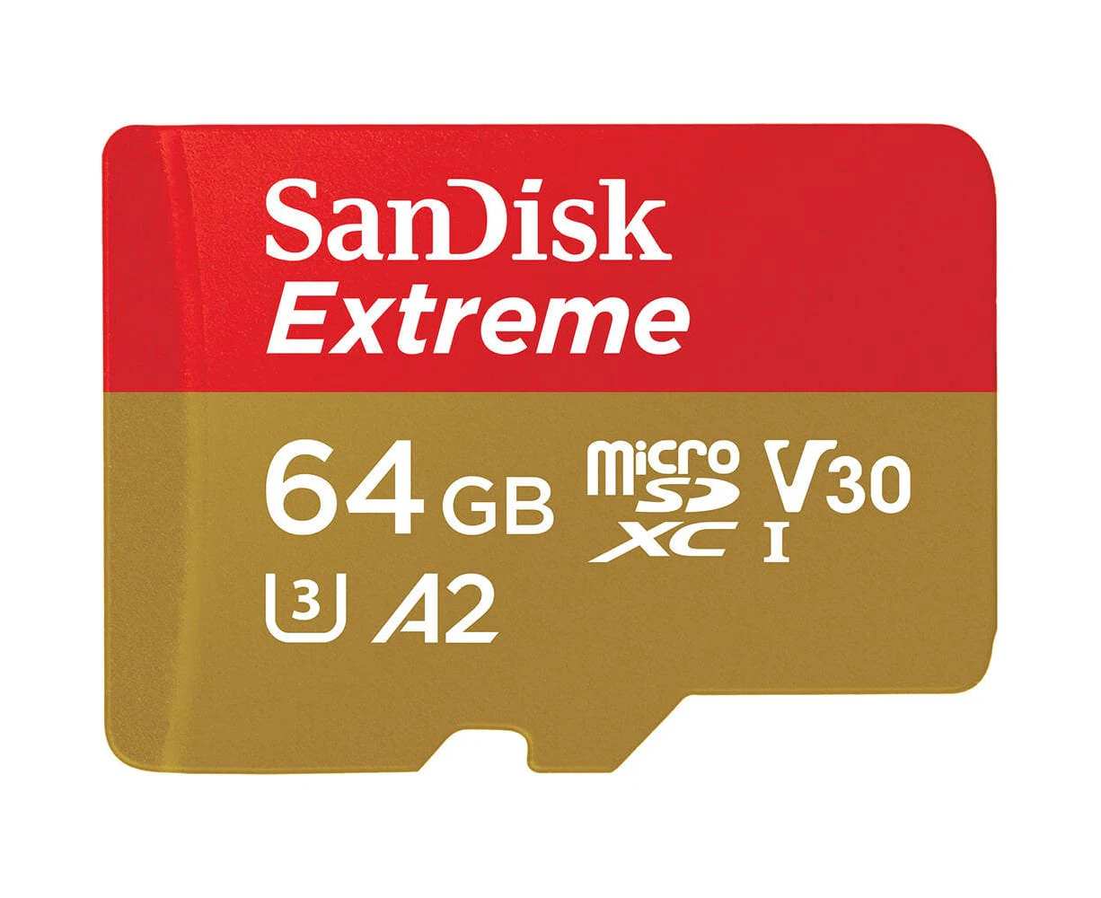 Target SanDisk Extreme MicroSD with MicroSDHC and MicroSDXC Adapter SQXAH - 64GB